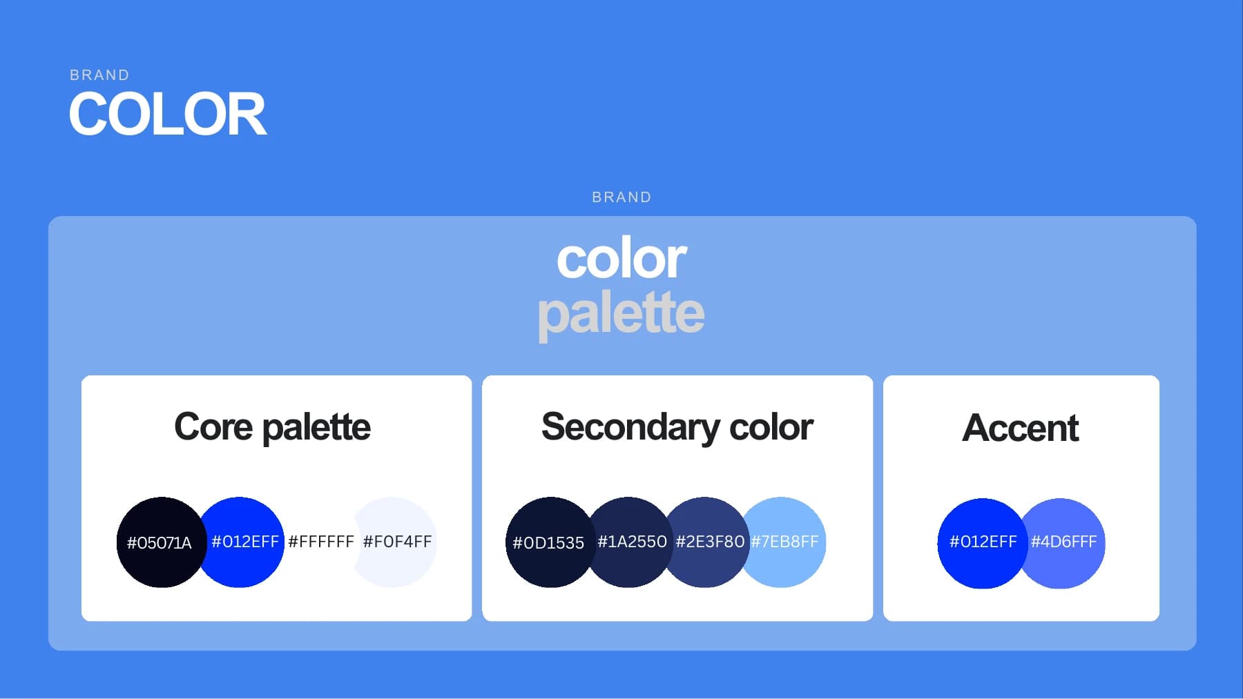 Palette chromatique de l’identité Neptula
